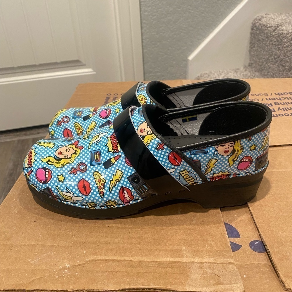 Bjork andie pop art leather clogs - Picture 7 of 14